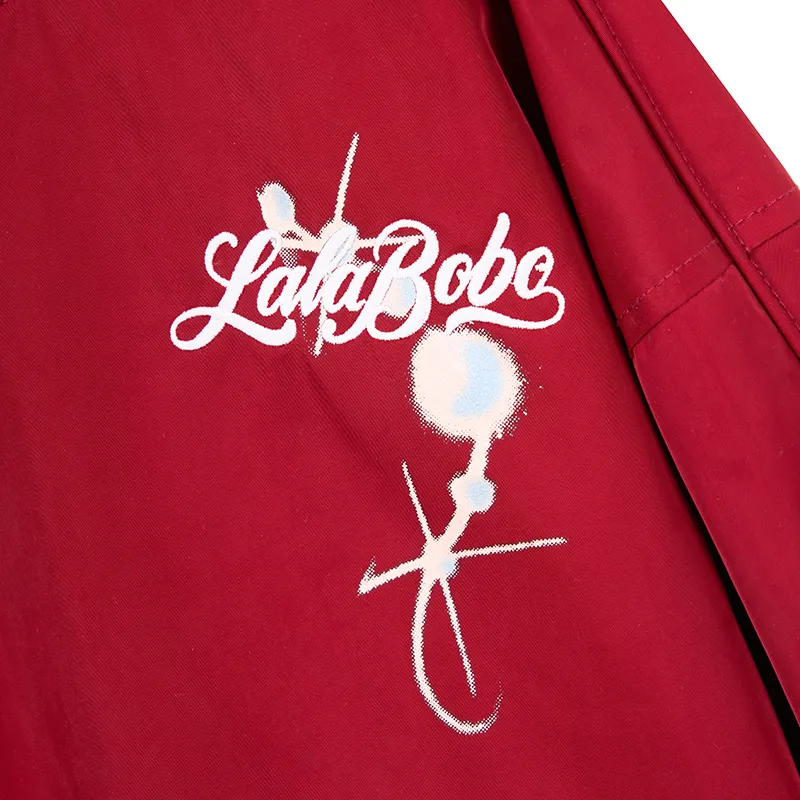 LALABOBO Baseball Jacket Women's Red-4