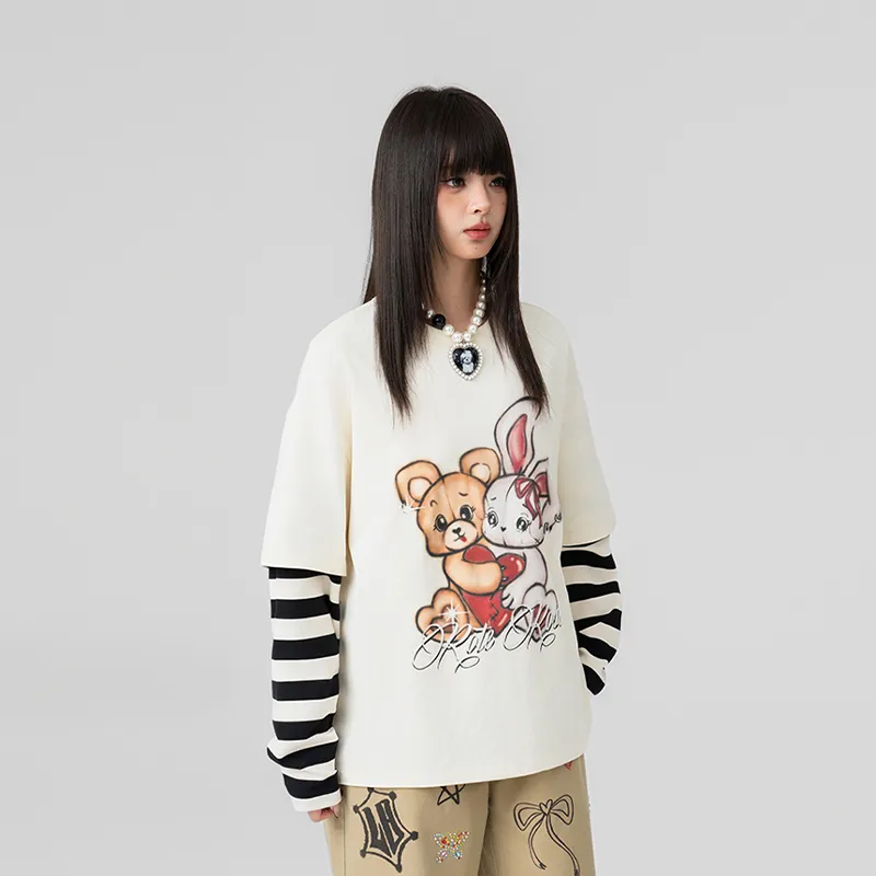LALABOBO T Shirts Women's Beige-5