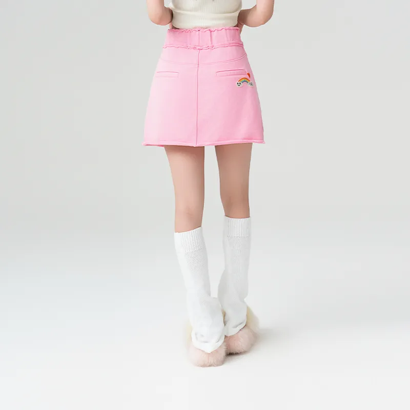 LALABOBO Casual Short Skirts Women's Pink-4