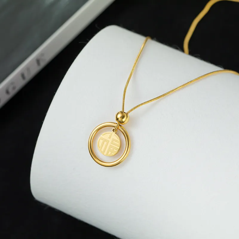 XIXINGPO Titanium Steel Necklaces Women's-3