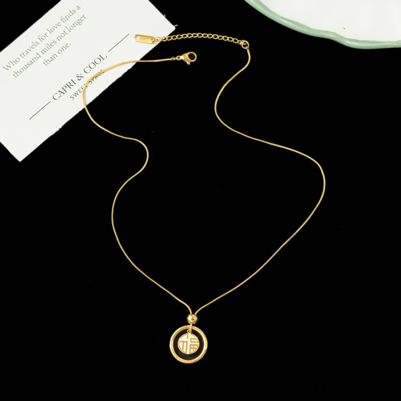 XIXINGPO Titanium Steel Necklaces Women's-2