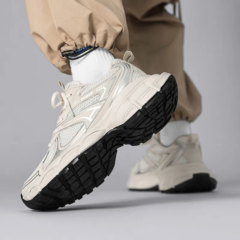 AGSDON Lightweight Height Increasing Anti Slip And Wear Resistant Low Top Chunky Sneakers Men's Gray-12