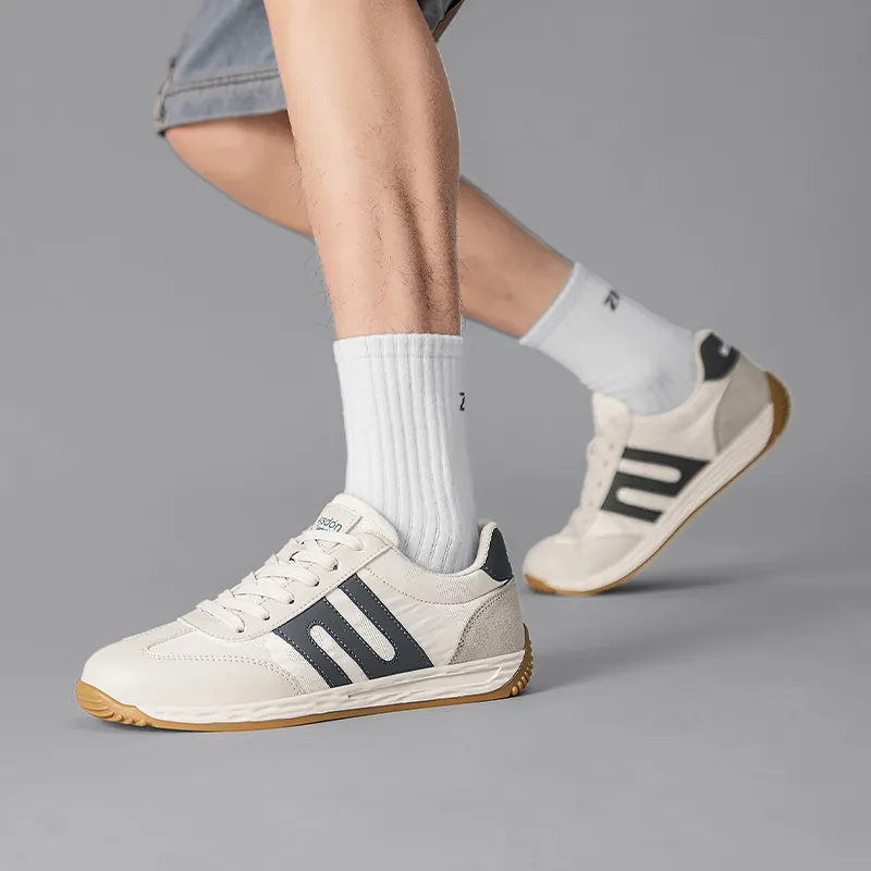AGSDON Non slip Lightweight Low Top Casual Shoes Men's White Blue-11