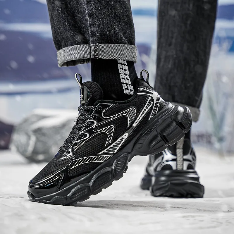 AGSDON Lightweight Height Increasing Thermal Low Top Chunky Sneakers Men's-6