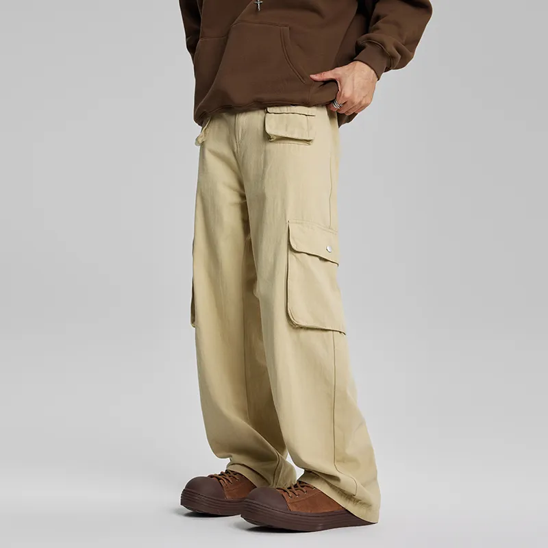 AHAH Casual Pants Men Khaki-4
