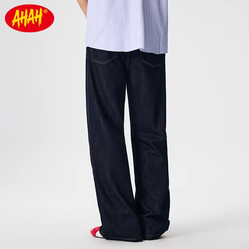 AHAH Jeans Men Blue, Denim Blue Original Cow-5