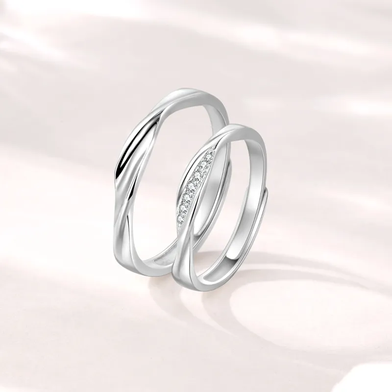 SHUIBEI S925 Silver Rings Unisex-5
