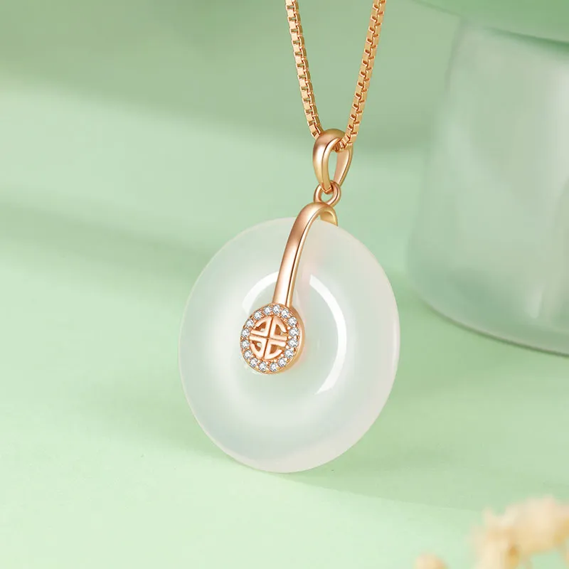SHUIBEI Chalcedony Jade Necklaces Women's-2