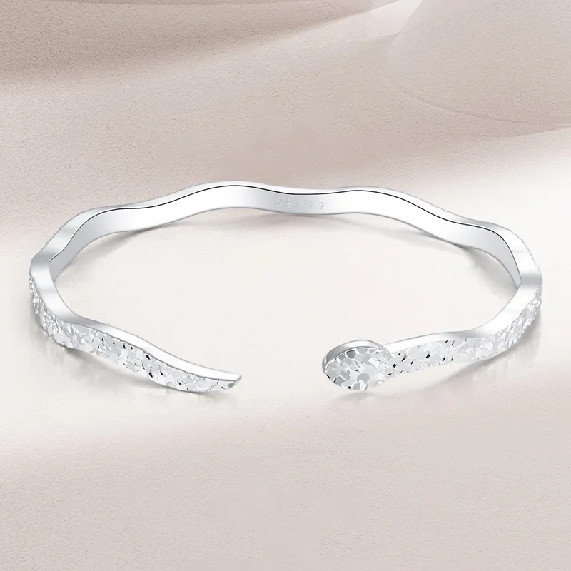 SHUIBEI 999 Fine Silver Bangles Unisex-2