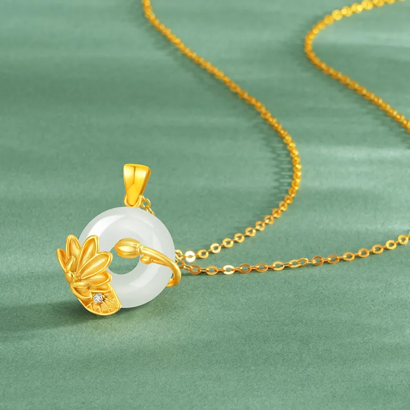 SHUIBEI Chalcedony Jade Necklaces Women's-5