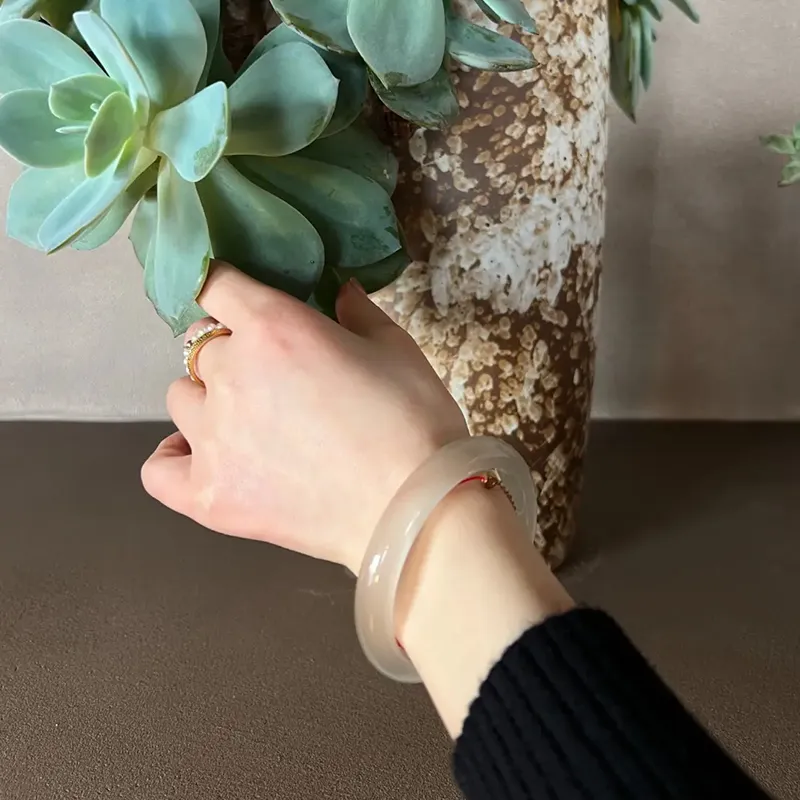 SHUIBEI Glass Cat Eye Bangles Women's-4
