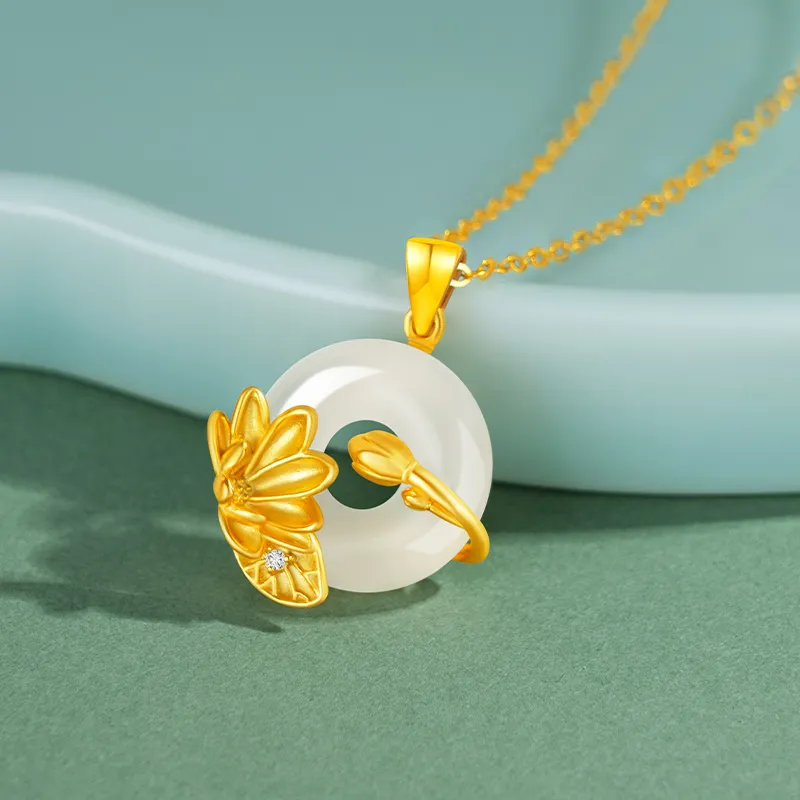 SHUIBEI Chalcedony Jade Necklaces Women's-6