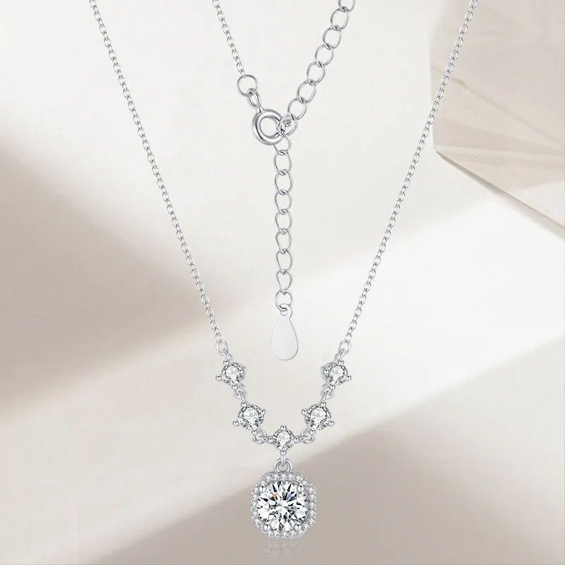 SHUIBEI S925 Sterling Silver, Synthetic Cubic Zirconia Necklaces Women's-2