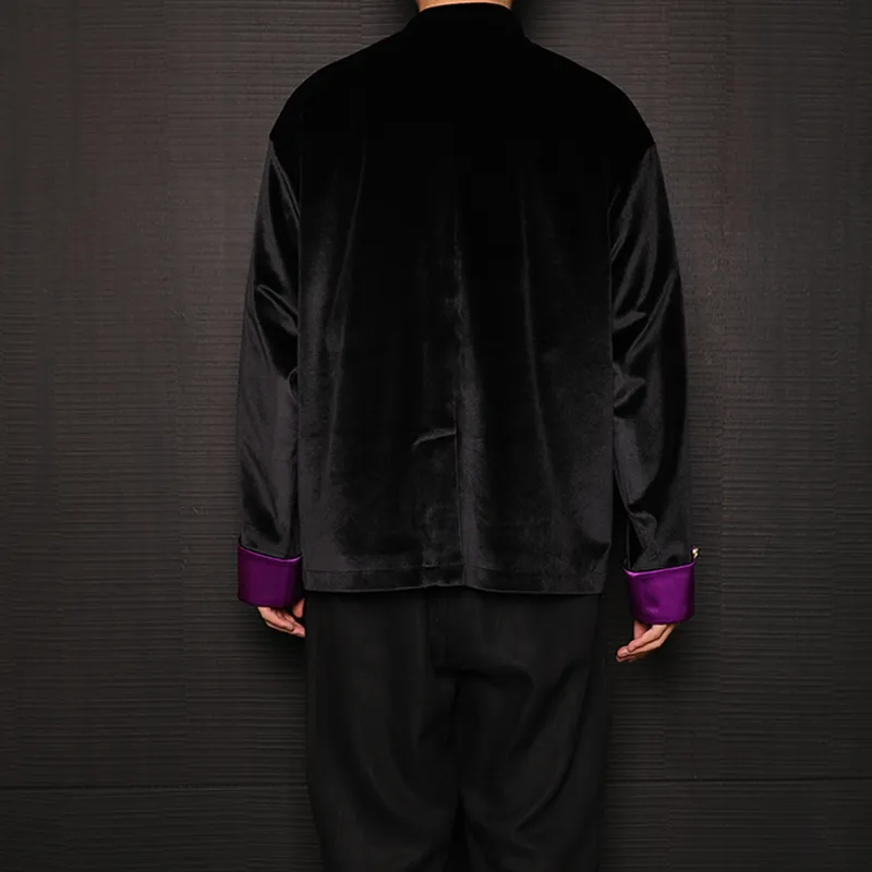 GALLIANO LANDOR Jackets Coats Unisex Black Purple-9