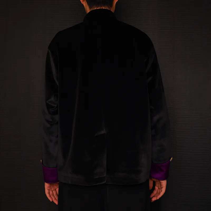 GALLIANO LANDOR Jackets Coats Unisex Black Purple-4