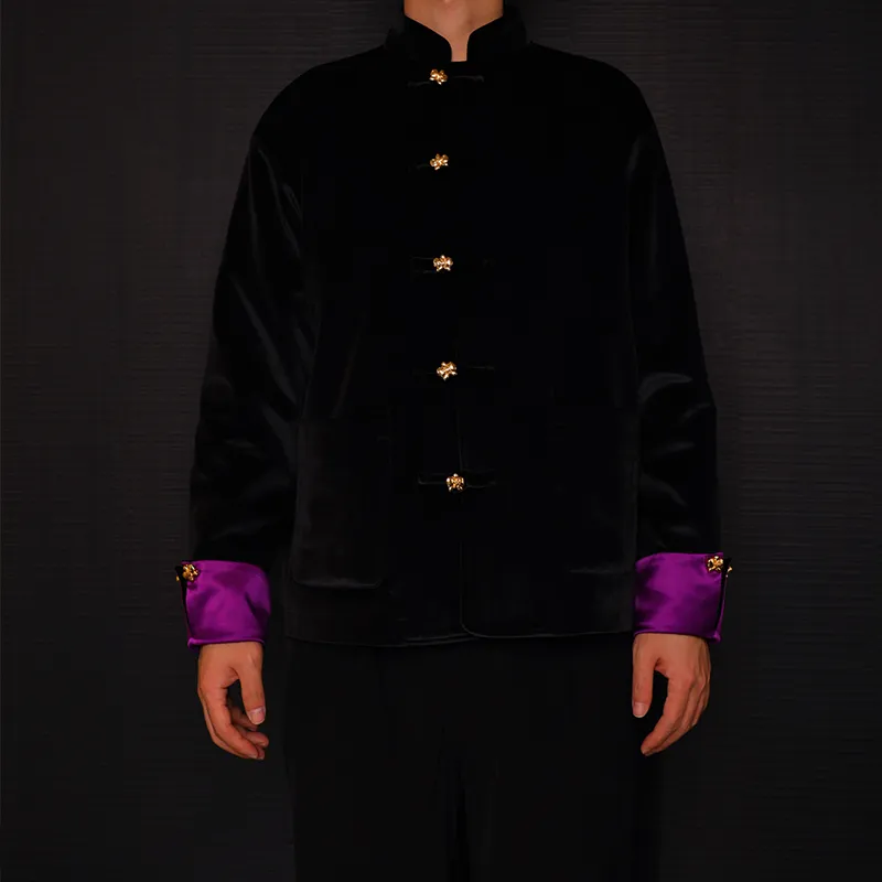 GALLIANO LANDOR Jackets Coats Unisex Black Purple-2