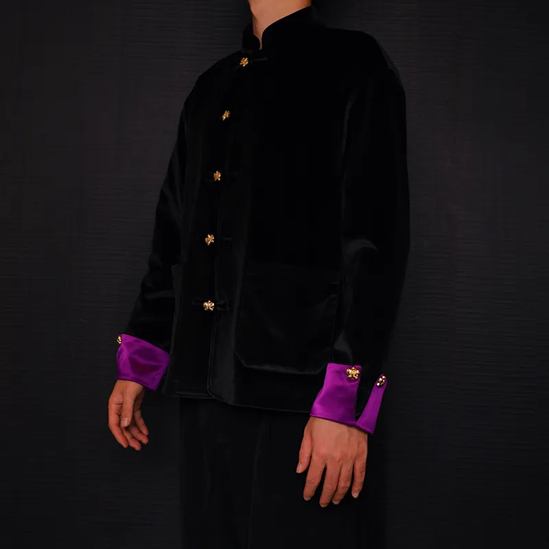 GALLIANO LANDOR Jackets Coats Unisex Black Purple-3