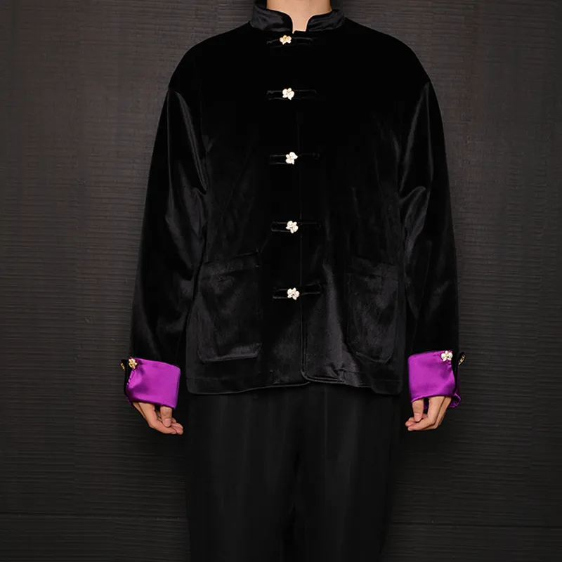GALLIANO LANDOR Jackets Coats Unisex Black Purple-7