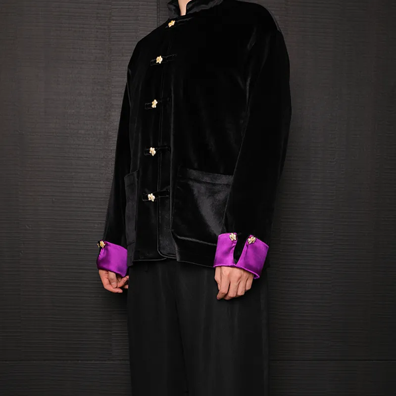 GALLIANO LANDOR Jackets Coats Unisex Black Purple-8