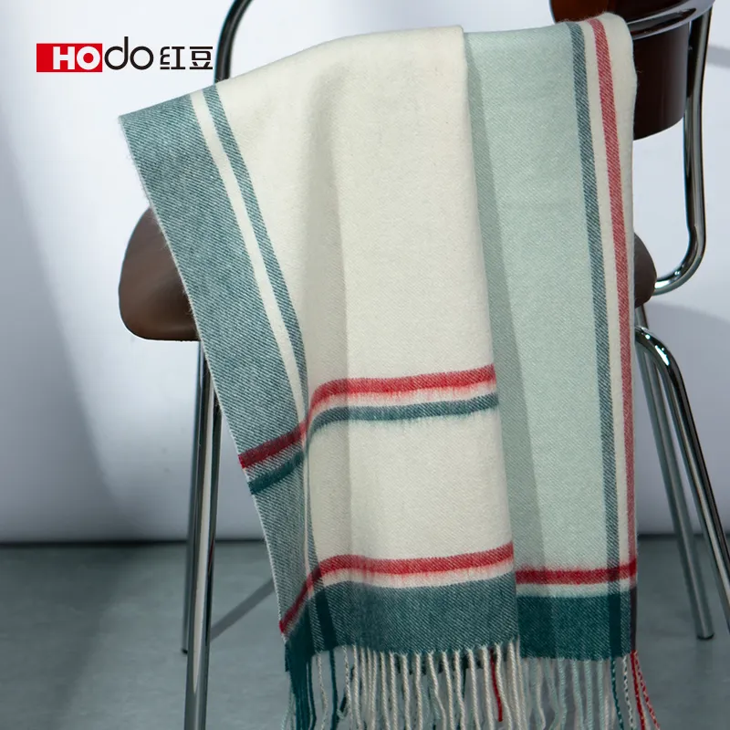 Red Bean 30% Cashmere 70% Wool Knit Scarves Women's-20