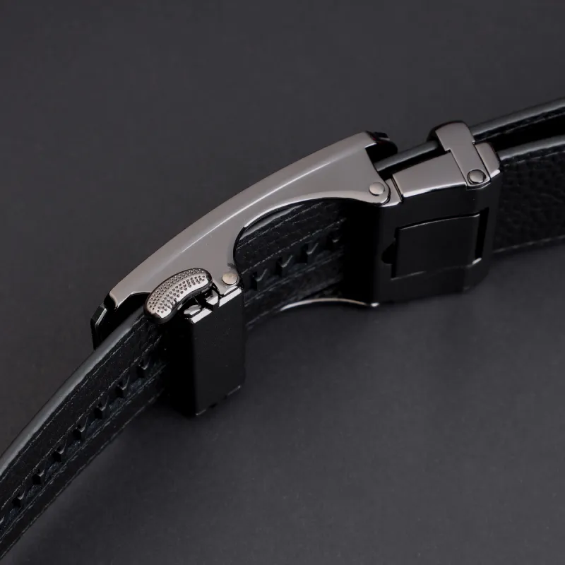 Red Bean Top Grain Cow Leather Leather Belts Men's 3.5cm-3