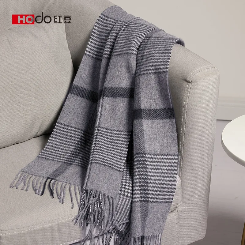 Red Bean Wool Knit Scarves Men's-3