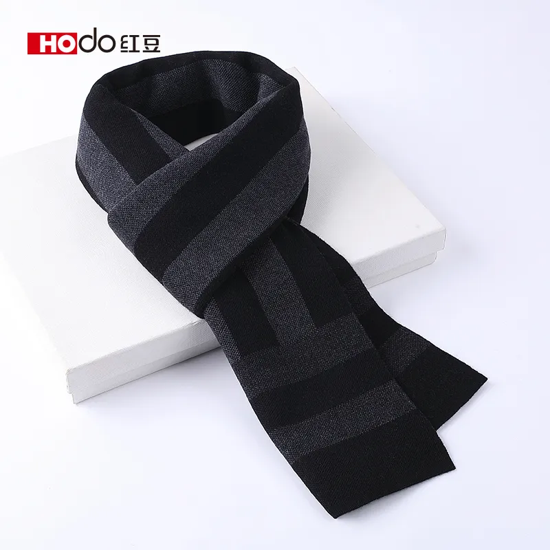 Red Bean Wool Knit Scarves Men's-1