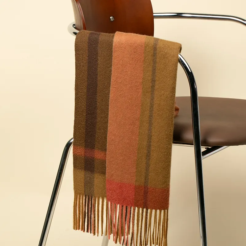 Red Bean 100% Cashmere Knit Scarves Men's-11