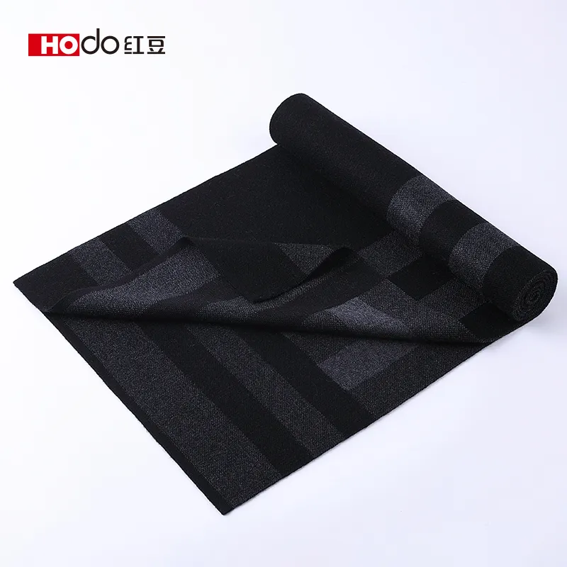 Red Bean Wool Knit Scarves Men's-3