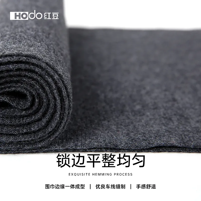 Red Bean 4.2% Wool Knitted Fabric Knit Scarf Men's-18