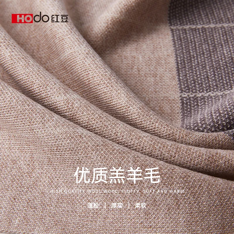 Red bean Knit Scarves Men-18
