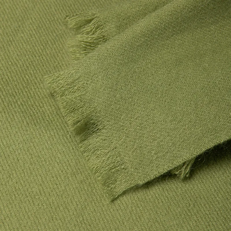 Red Bean 30% Cashmere 70% Wool Knit Scarves Unisex-2