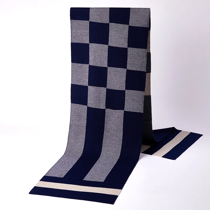 Red bean Knit Scarves Men-5
