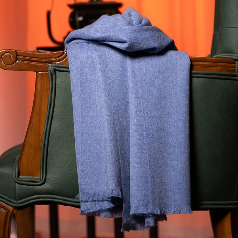 Red Bean 30% Cashmere 70% Wool Knit Scarves Unisex-39