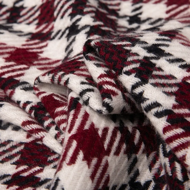 Red Bean Cashmere Knit Scarves Women's-5