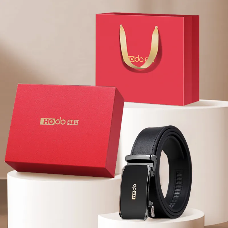 Red Bean Cow Split Leather Leather Belts Men's 35mm-3