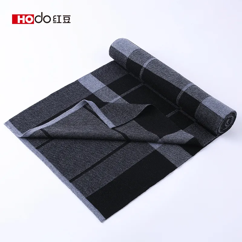 Red Bean 4.2% Wool Knit Scarves Men's-4