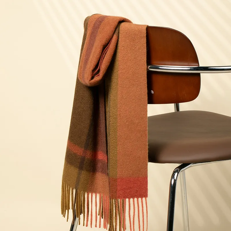 Red Bean 100% Cashmere Knit Scarves Men's-12