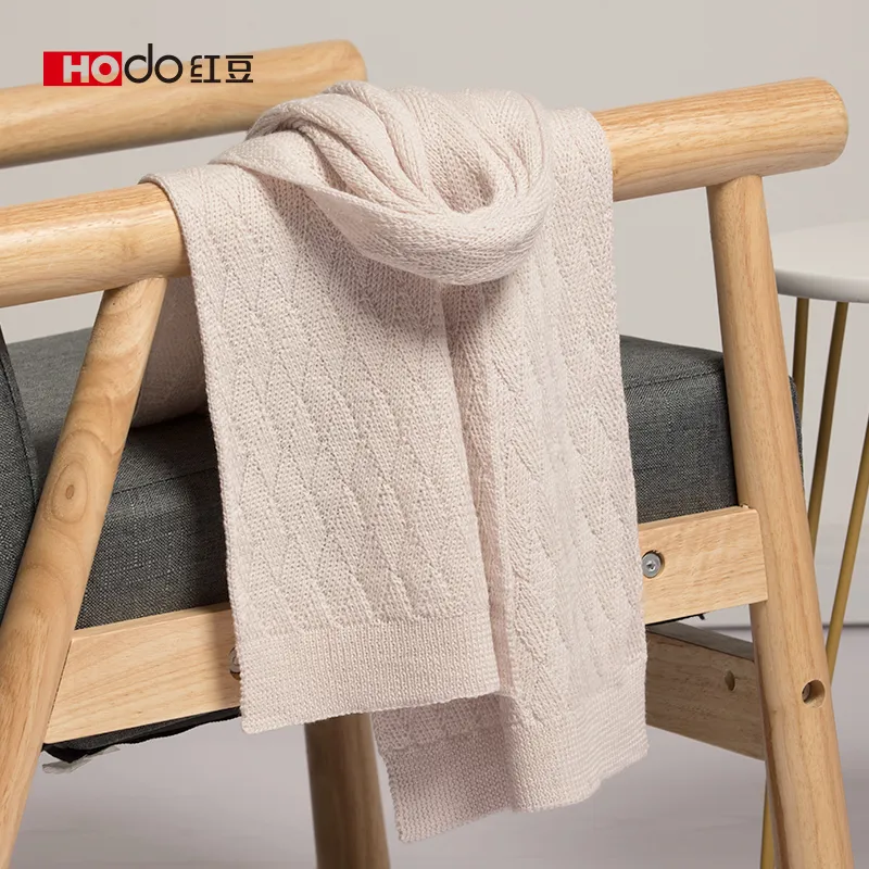 Red Bean Wool Knit Scarves Women's-17