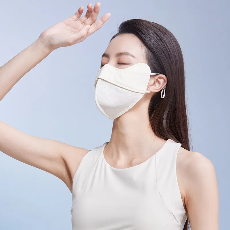 Red Bean Elastane Sun Protection Masks Women's-24
