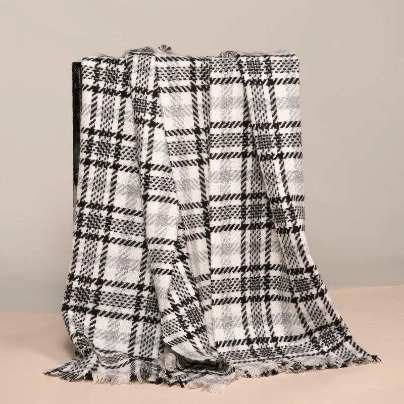 Red Bean Cashmere Knit Scarves Women's-17