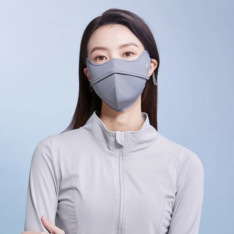Red Bean Elastane Sun Protection Masks Women's-8