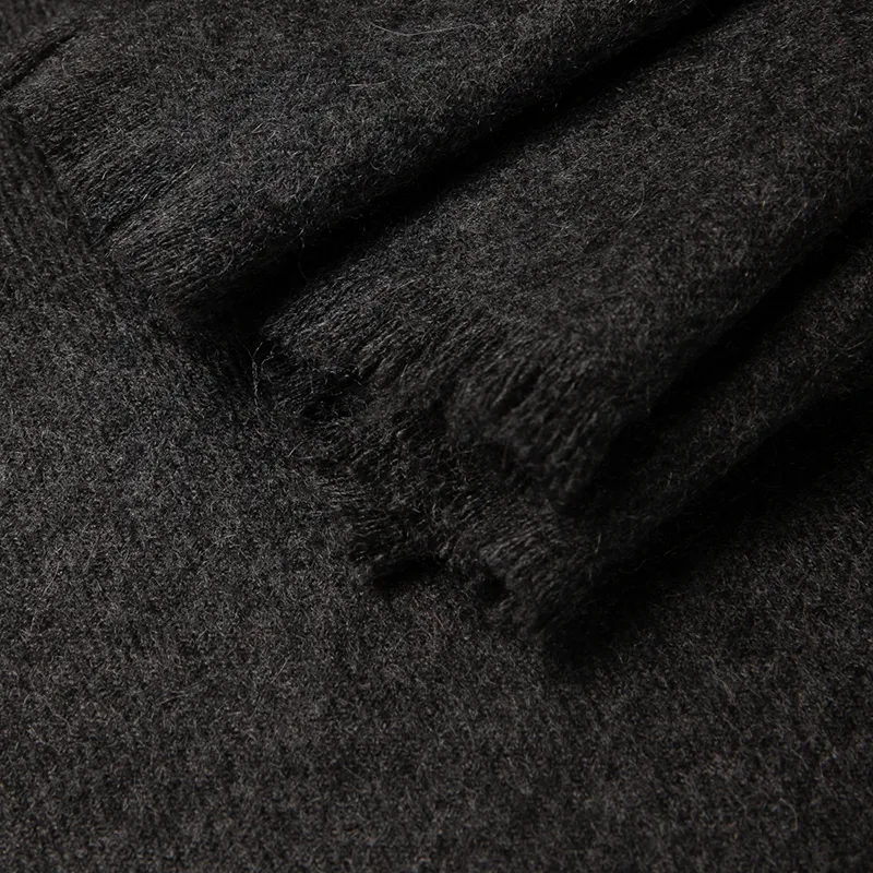 Red Bean 30% Cashmere 70% Wool Knit Scarves Unisex-25