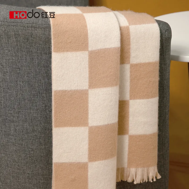 Red Bean Cashmere Knit Scarves Women's-7