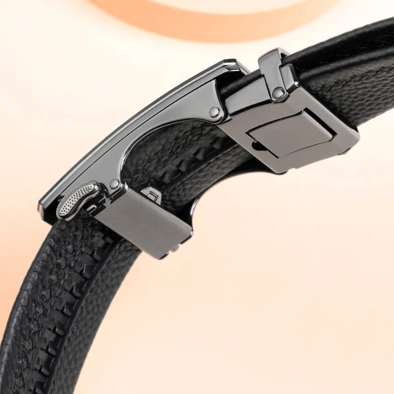 Red Bean Top Grain Cow Leather Leather Belts Men's 3.5cm-7