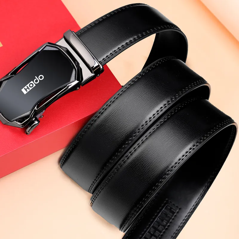 Red Bean Split Cow Leather Leather Belts Men's 3.5cm-5
