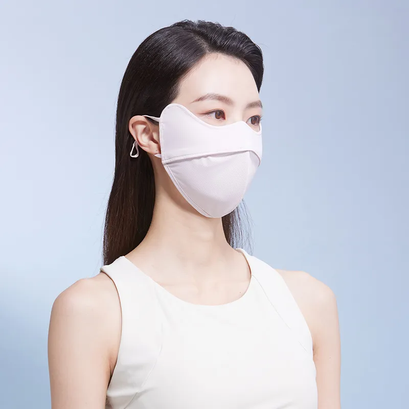 Red Bean Elastane Sun Protection Masks Women's-18