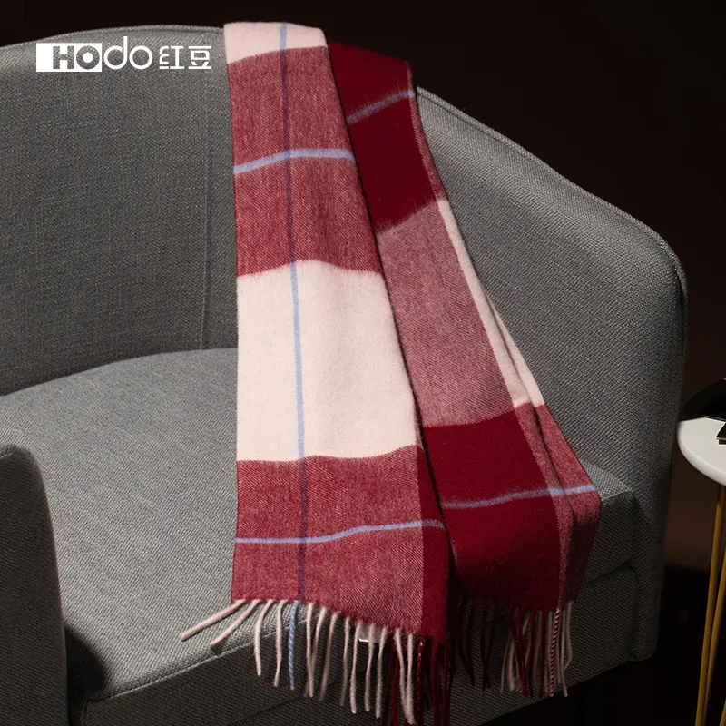 Red Bean 100% Wool Knit Scarves Women's-1