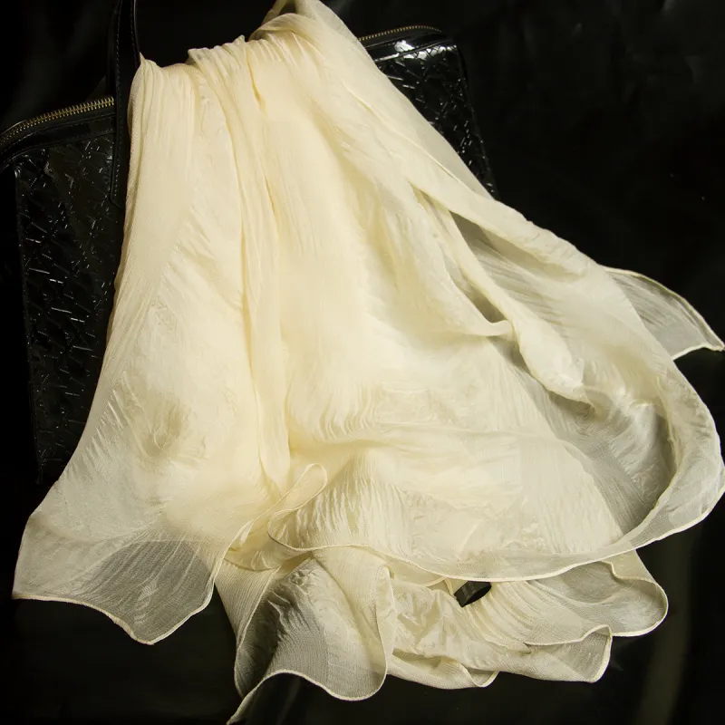 Red Bean Mulberry Silk Scarves Women's-14
