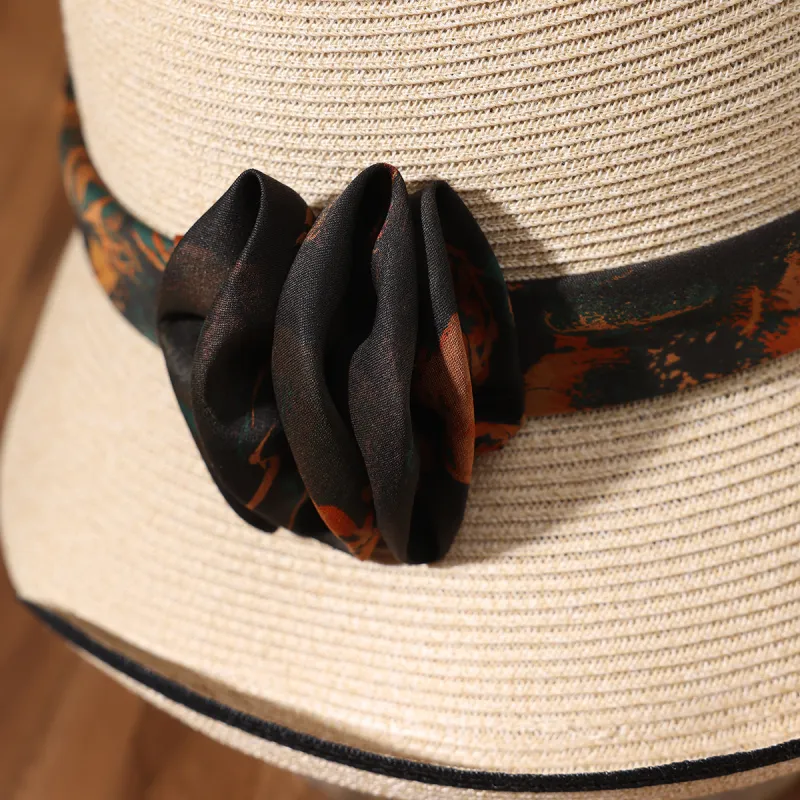 Red Bean Polyester Bucket Hats Women's-5